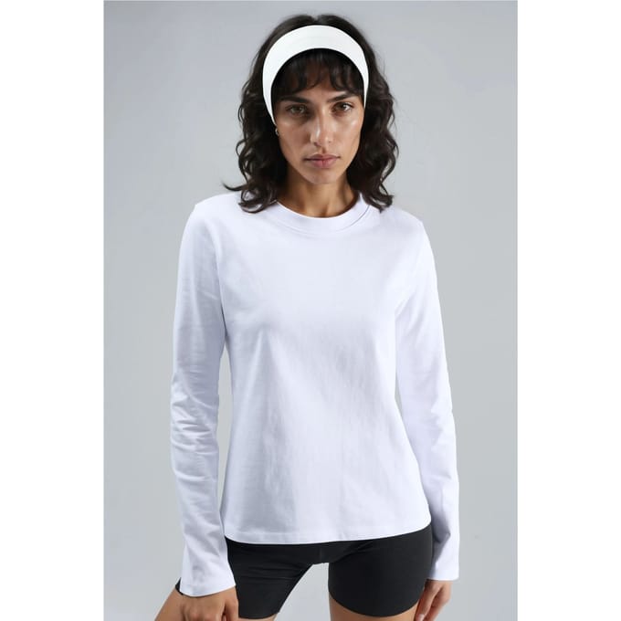 Lange Mouwen Crew Neck Basis Blouse