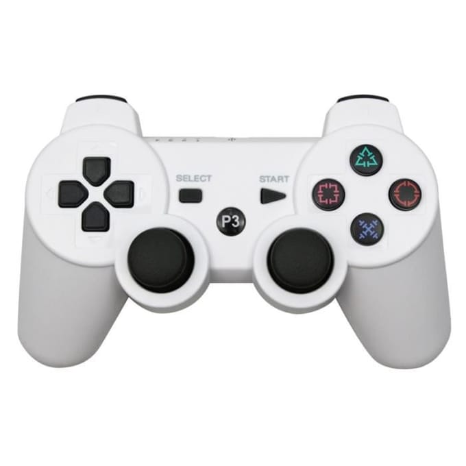 Manette de Jeu - Bluetooth - PS3 - Sans Fil - Vibration - Noir/Blanc blanc