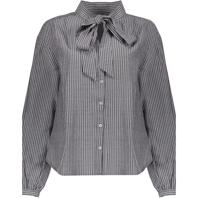 Geisha Blouse Stripes With Bow Grey/white Taglia: M | Magliette intime Outlet | Donna | Bianco