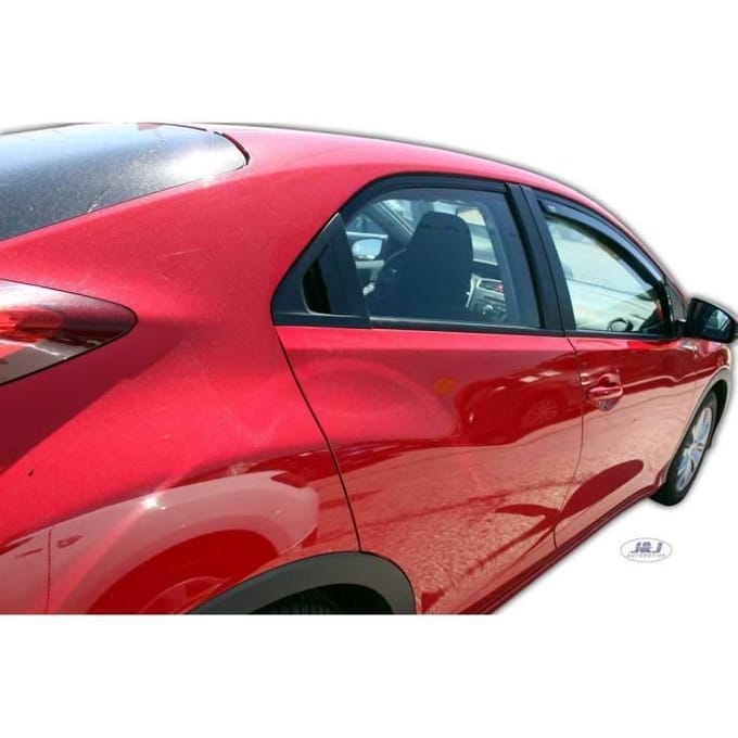 Wind deflectors - Heko - Honda Civic IX - Getint - Versterkt acryl - Eenvoudige installatie