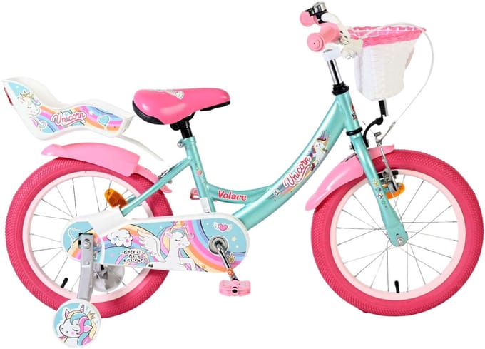 Volare Unicorn Kinderfiets - Meisjes - 16 inch - Groen