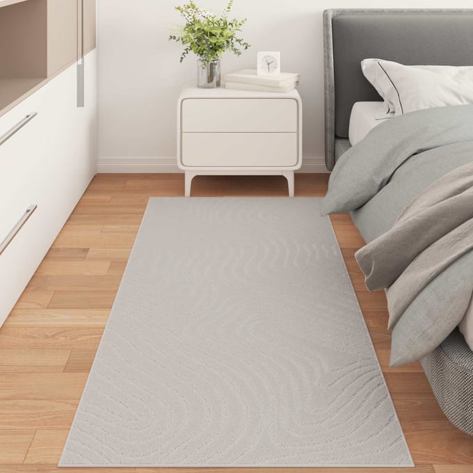 vidaXL - Binnen- - en - buitenkleed - PALMERAS - Crème - 200 - x - 80 - cm - Polyester