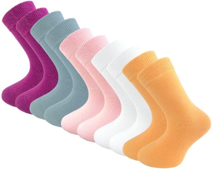 10 paar Kindersokken - SQOTTON® - Sorbet - Maat 19-22