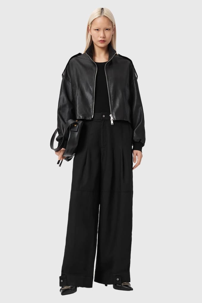 AllSaints Sherell Trouser Black Taglia: 2 | Pantaloni Outlet | Donna | Nero