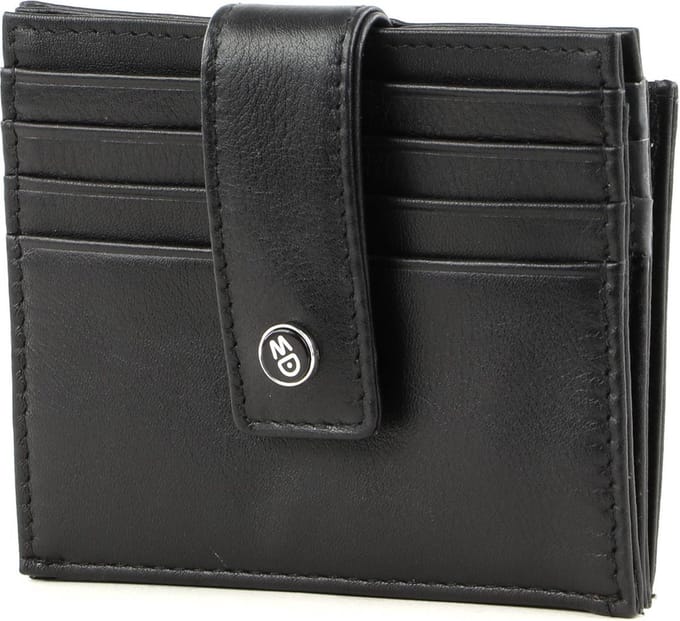 MANDARINA DUCK Leren Kaarthouder Downtown Credit Card Holder Black Zwart