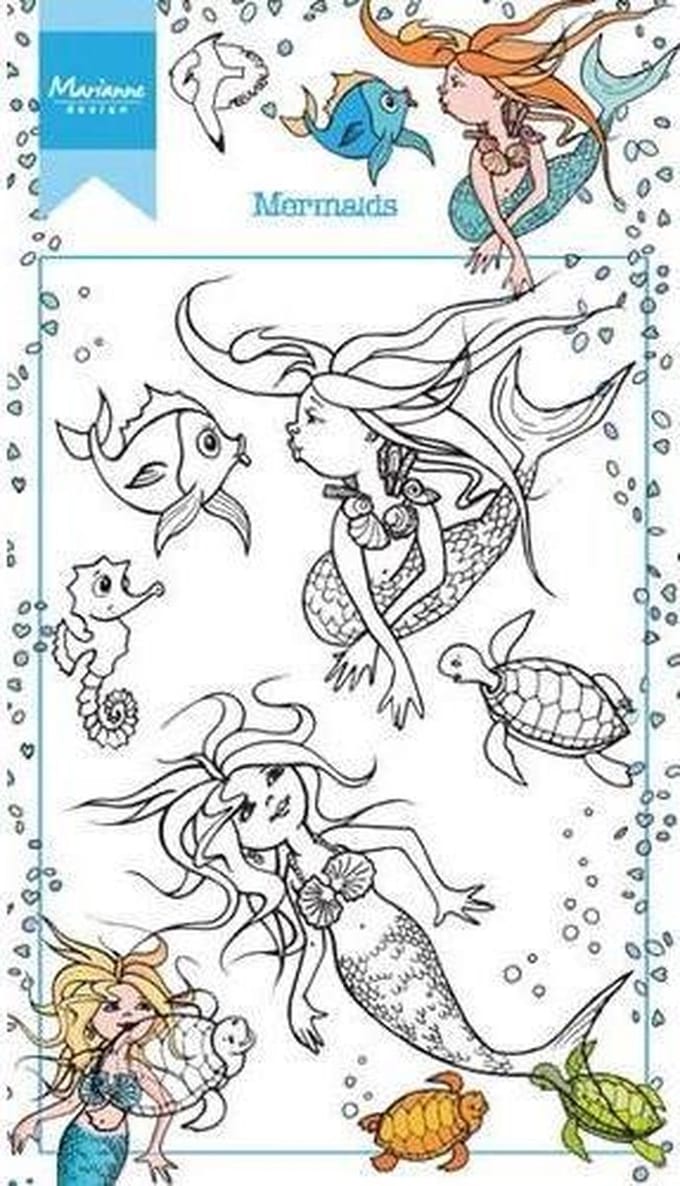 Marianne Design Stempel Hettys Zeemeermin HT1619 10.5x18.5cm
