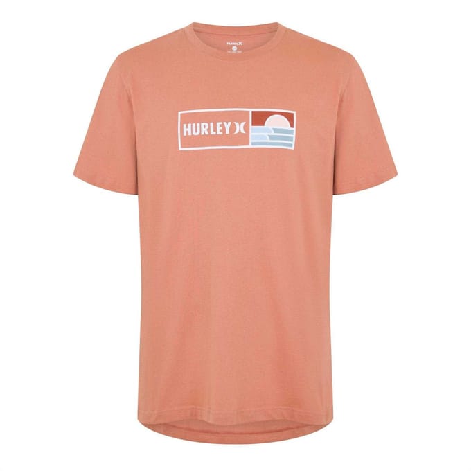 Hurley Heren Box Logo T-shirt (Rood)