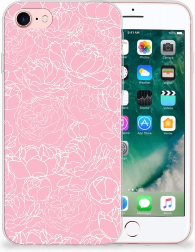 iPhone SE 2022 | SE 2020 | 8 | 7 TPU Case White Flowers