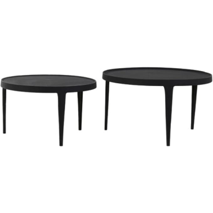 Light & Living Salontafel Tobias - Zwart - Ø75cm - Modern
