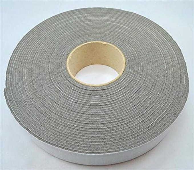 Rubberen Isolatietape - Zelfklevende Tape - Pijpen Isoleren - Flexibel Elastomeerschuim - 15 meter - Grijs