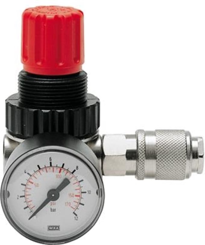 CriKo drukregelaar voor compressor - Orion snelkoppeling - 1/4" - 0 tot 12 bar