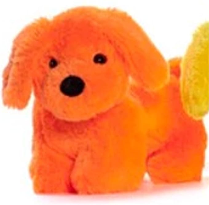 Luna - Pluche Knuffel Hond - Oranje - 25cm