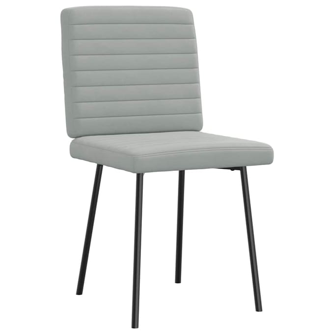 vidaXL - Eetkamerstoelen - 4 - st - fluweel - lichtgrijs