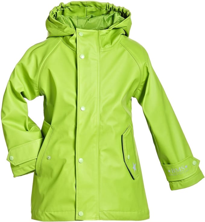 BMS kinderregenjas HafenCity Coat Kids PU/voering limoen