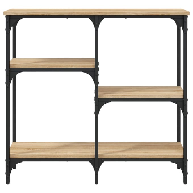 vidaXL - Consoletafel - Sonoma - Eiken - 80x29x75 - cm - Bewerkt - Hout