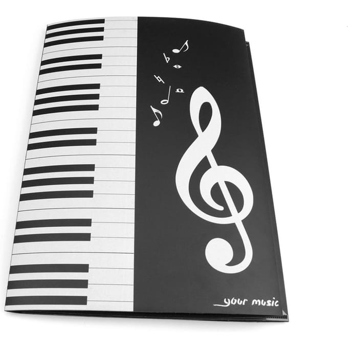 Classeur noir pour partitions de musique, format A4, support de rangement pour Instrument de musique de scène, Piano noir