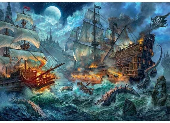 Clementoni - Puzzel - 6000 Stukjes - Zee gevecht - Puzzel Voor Volwassenen