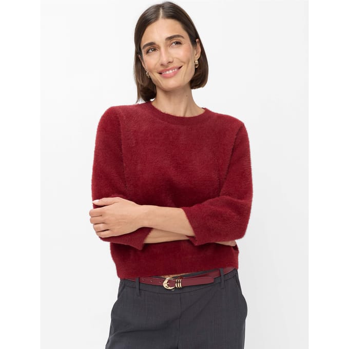 Brax Dames Trui  Style NOEMI wine red, donkerrood, maat 38