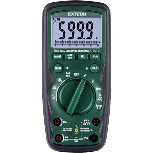 Extech EX520A Multimeter Digitaal – CAT IV 600 V – Weergave (counts): 6000