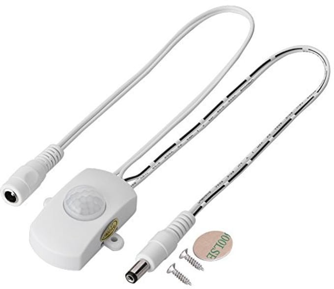 Mini PIR Infrarood bewegingsmelder - Schakelaar LED-strip Automatische - 6 V-24VDC (wit)