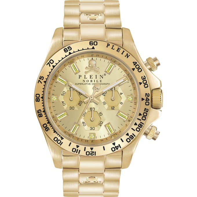 Philipp Plein Nobile PWCAA1121 Horloge - Staal - Goudkleurig - Ø 43 mm