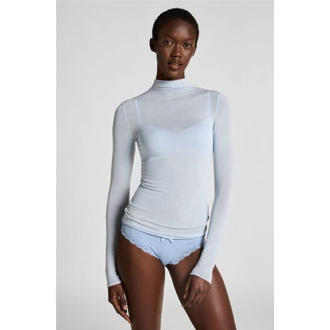 Hunkemöller super soft Turtleneck shirt met Cashmere Blauw