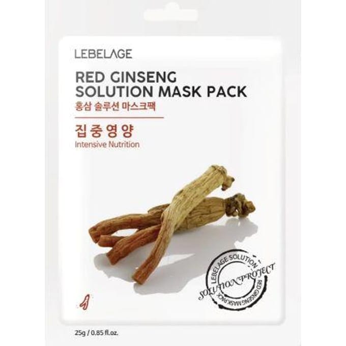 LEBELAGE Rode Ginseng Oplossing Masker Pak 1 Stuk white