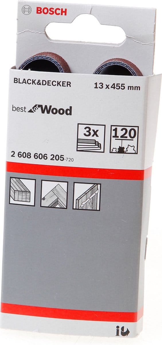 Bosch Schuurband 13x451mm K120 3 stuks