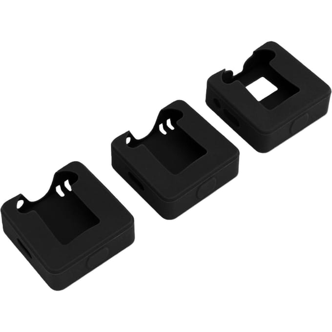 3 STuks Siliconen Beschermhoes Geschikt voor RODE Wireless Go II Microfoonsysteem Schokbestendige Microfoon Beschermhoes zwart