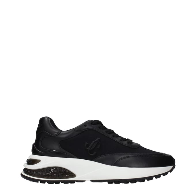 Jimmy Choo Zwarte Stoffen Sport Sneakers