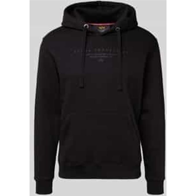 relaxed fit hoodie van katoenmix met labeldetail