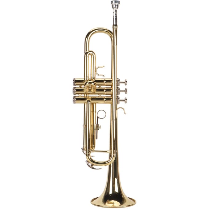 Ensemble de trompettes en si bémol avec embouchure, trompette basse nickelée, instrument à vent pour étudiant débutant or