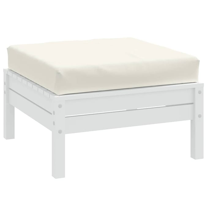 vidaXL - Palletkussen - 60x60x9,5 - cm - stof - gemêleerd - crèmekleurig