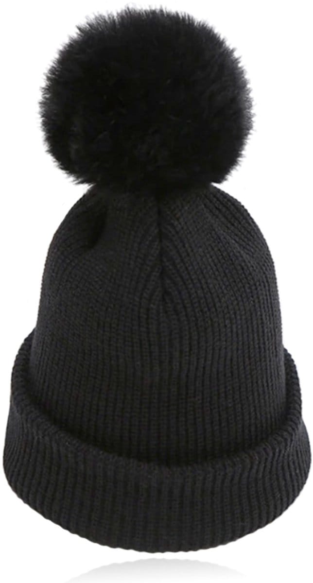 LGT JWLS Dames Beanie in Zwart - Met Pompon