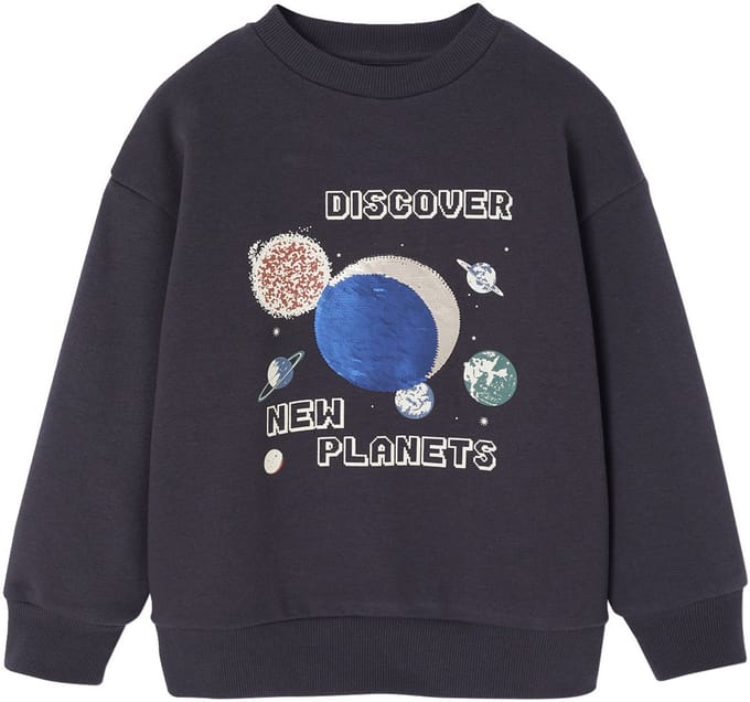 Vertbaudet Sweater voor jongens met planeten en pailletten