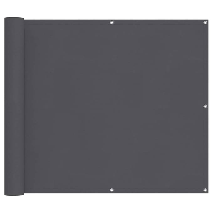 vidaXL Balkonscherm 90x800 cm 100% oxford polyester antracietkleurig