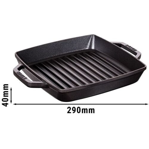 STAUB GRILL PANS - Grillpan - 230x230mm - Gietijzer - Zwart