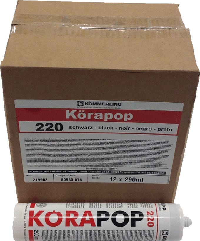 Korapop 220 ms polymeer patroon 290 ml — Zwart