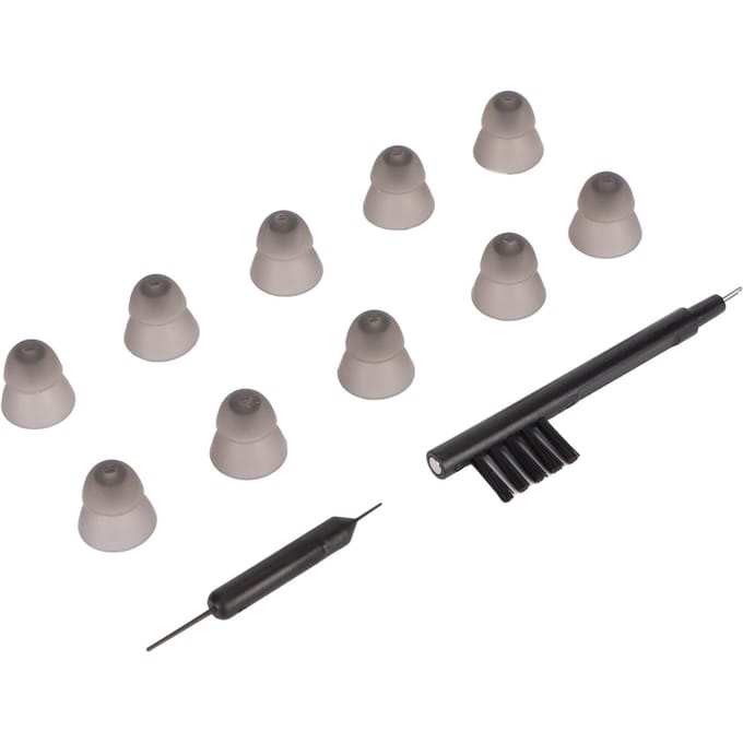 10 stuks Gehoorapparaat Vervangende Koepels Dubbele Lagen Geluidsversterker Oordopje Tip voor Resound Zwart S Small Size 8mm gray