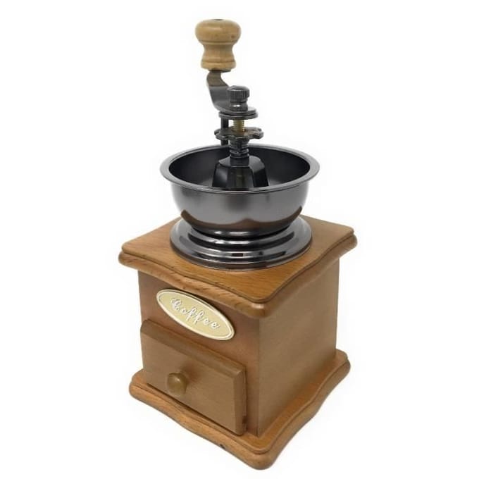 Moulin à café - Ibili - Réglable - Bois et Acier - Marron Clair - Rétro marron