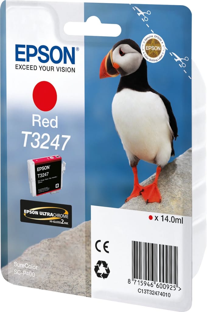 Epson T3247 14ml Rood inktcartridge