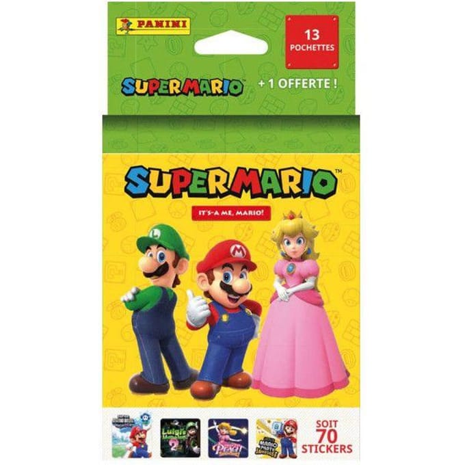 Blister - PANINI - Super Mario 2 - 13 pochettes + 1 offerte - 70 stickers