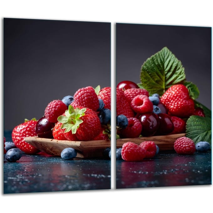 TMK ArtDeko - Snijplank Glas - 30x52 - Inductie - Fruit thema