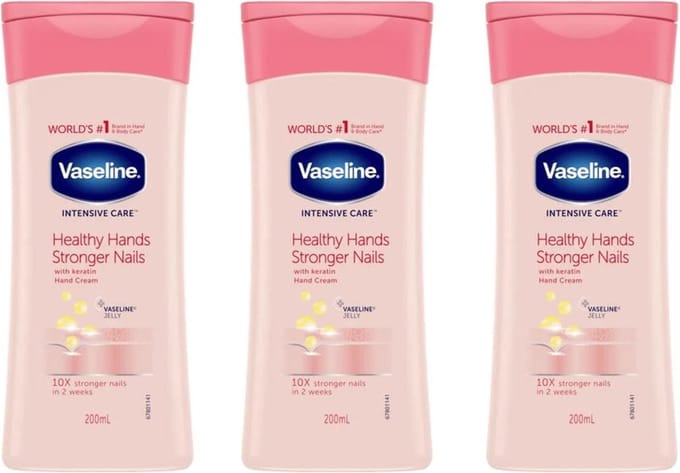 Vaseline - Handcrème - Healthy Hands Stronger Nails - 200ml x 3