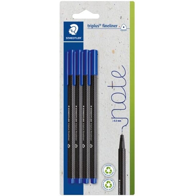 Fineliner »triplus&reg; 334 blauw« 0,3 mm 4 stuks