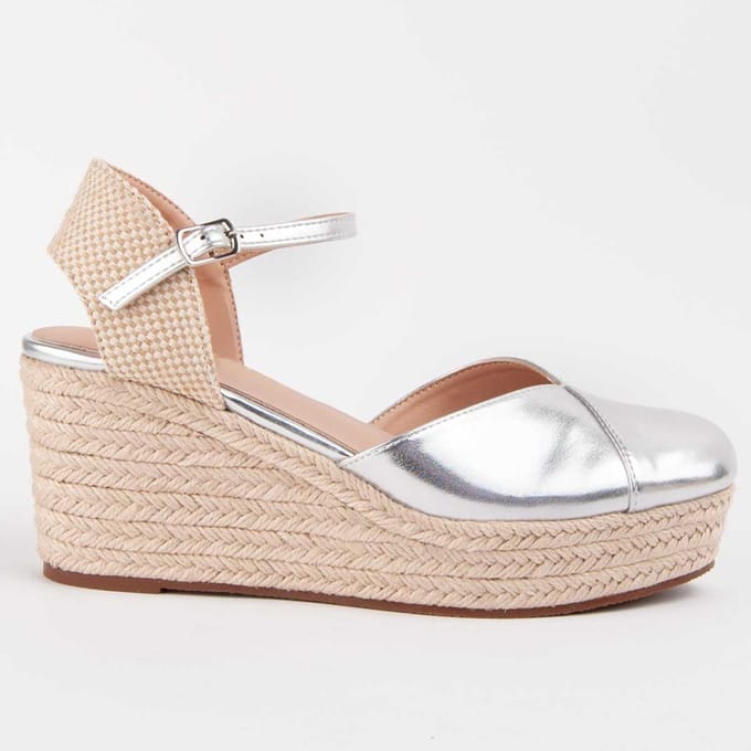 Montevita Espadrilles Met Een Sleehak Balenci3 Zilver