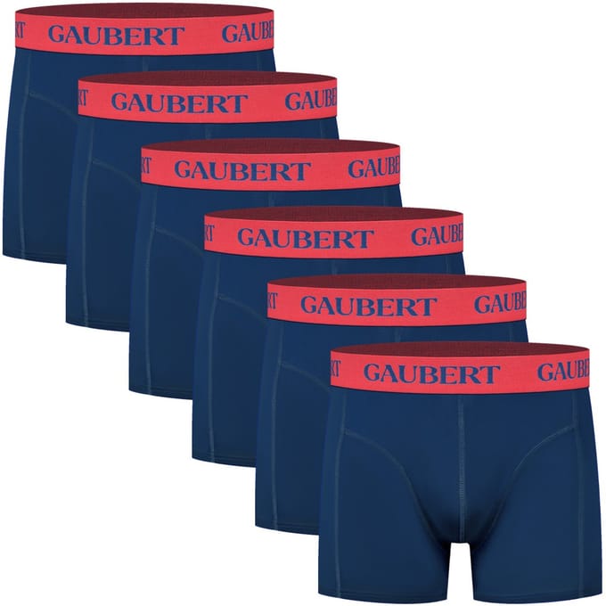 6 stuks Gaubert Thermo boxershorts - Bamboe - Slimfit - Blauw