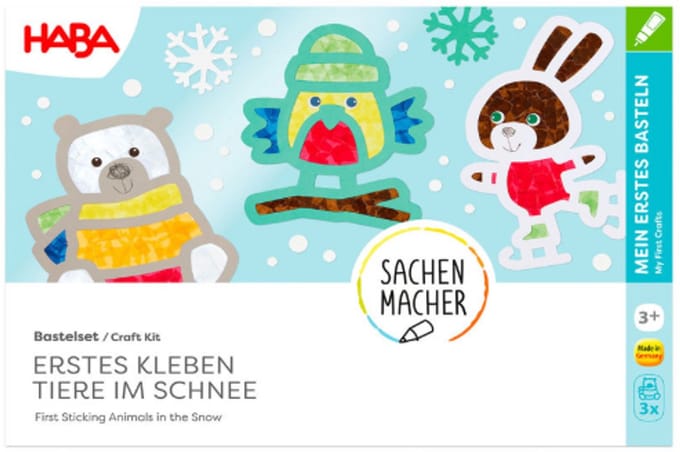 Haba knutselpakket eerste plakset dieren in de sneeuw - grote dieren - 3+