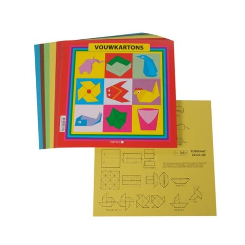 Vouwkarton vierkant 20x20cm 105gram assorti 40 vel