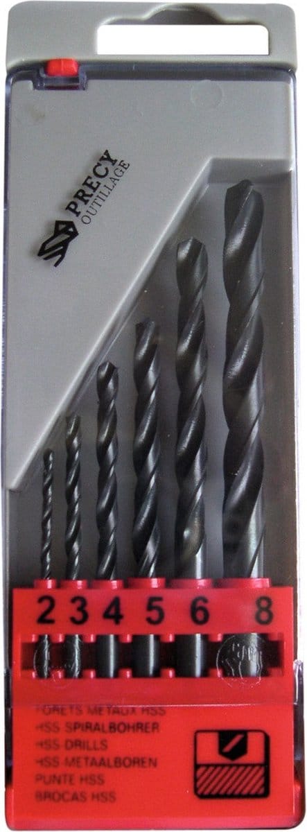 Tivoly HSS Metaalborenset - 2 tot 8mm - 6 delig